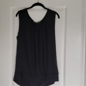 Black sleeveless top